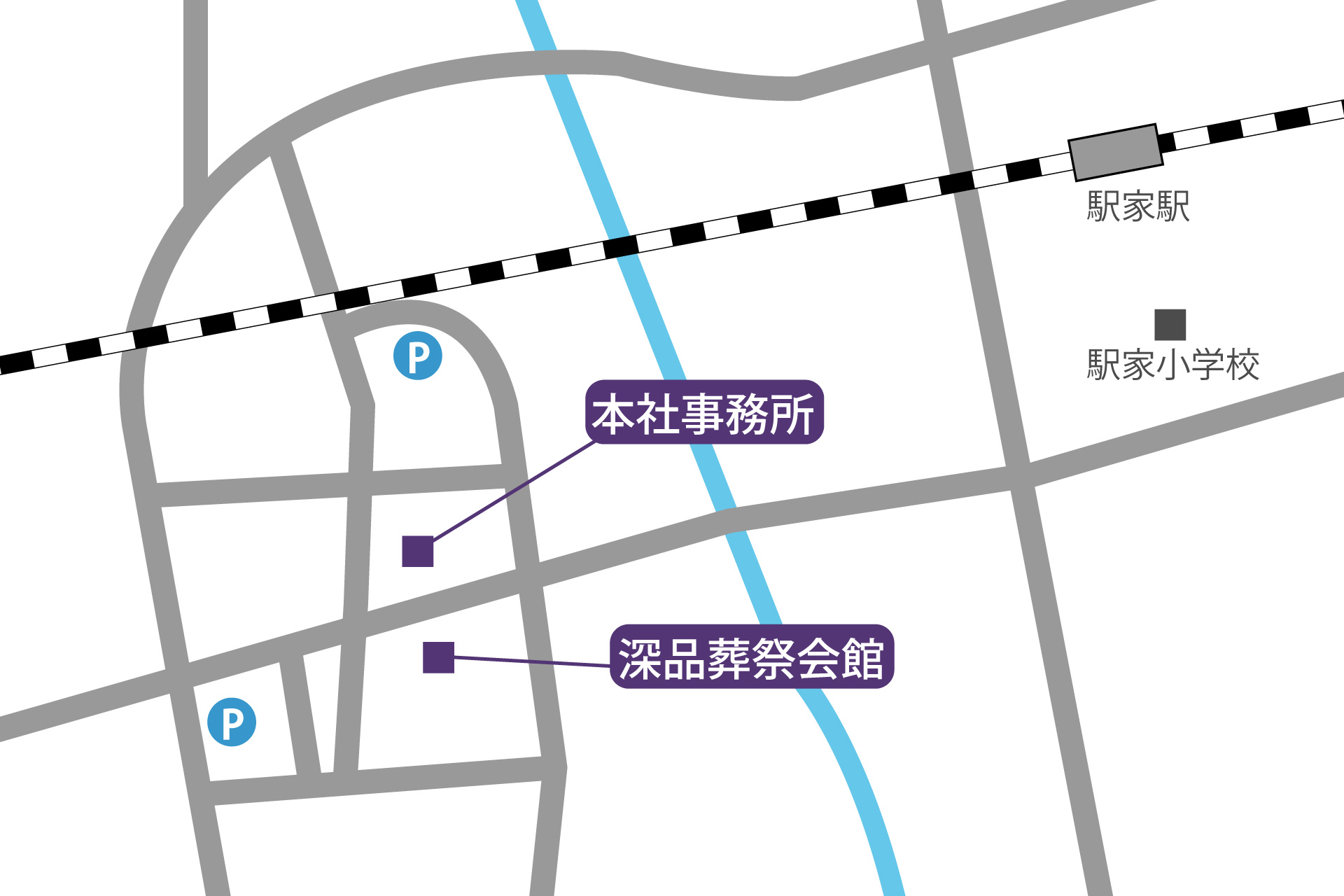 有限会社深品葬祭周辺地図